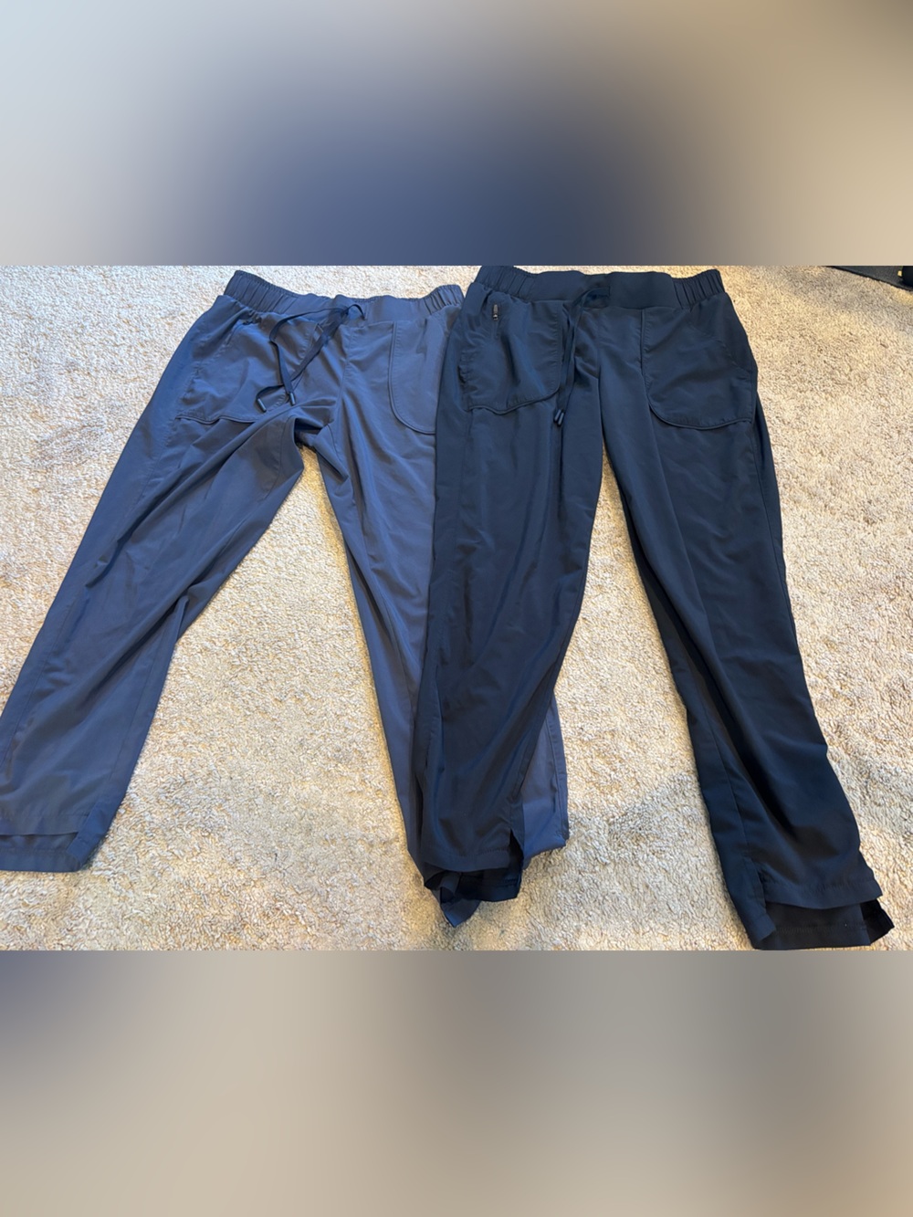 Two-Pair Elastic Waist Lounge Pants - Navy and Black